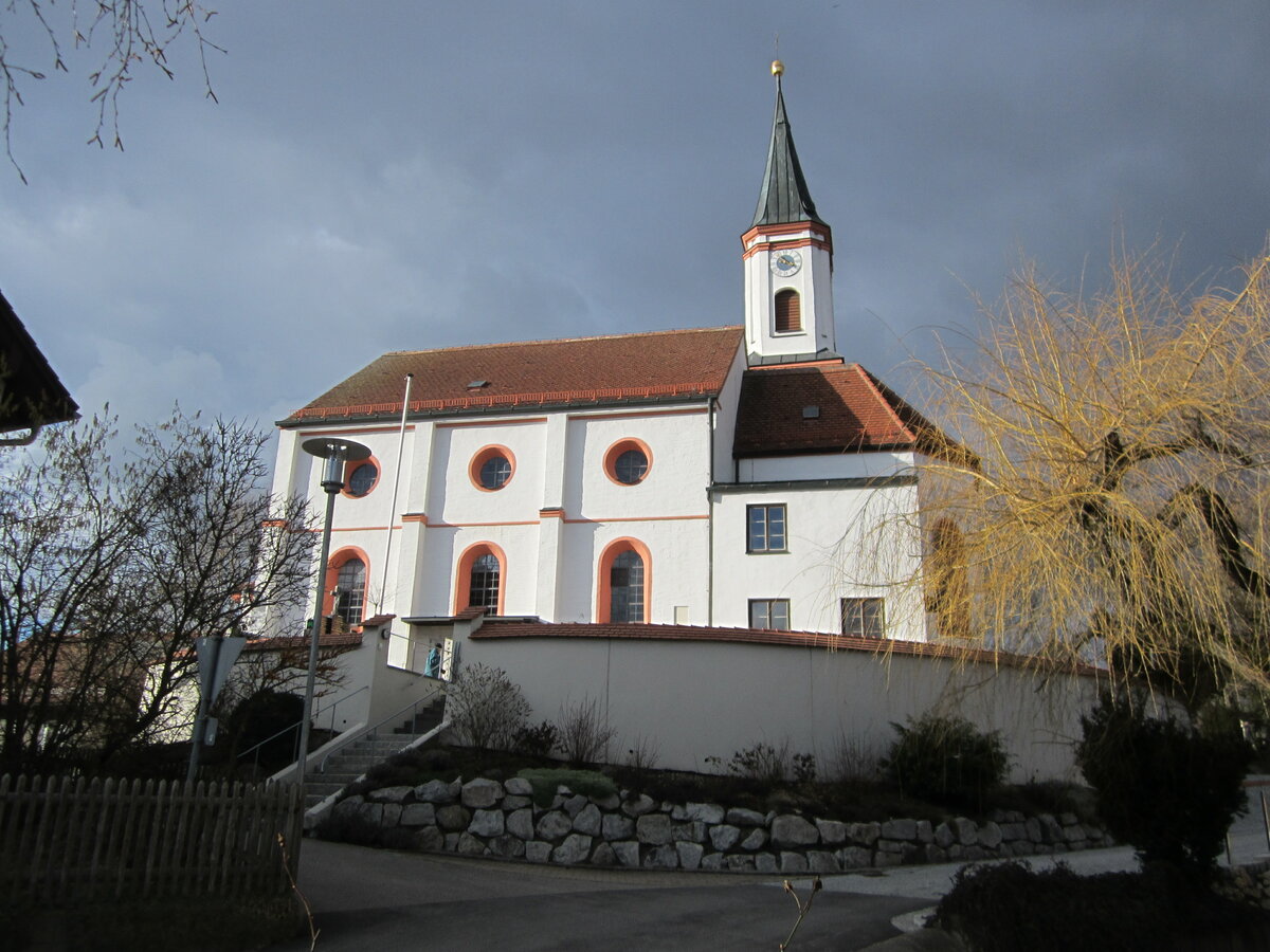 Ludenhausen, Pfarrkirche St. Peter und Paul, erbaut ab 1842 (22.02.2014)