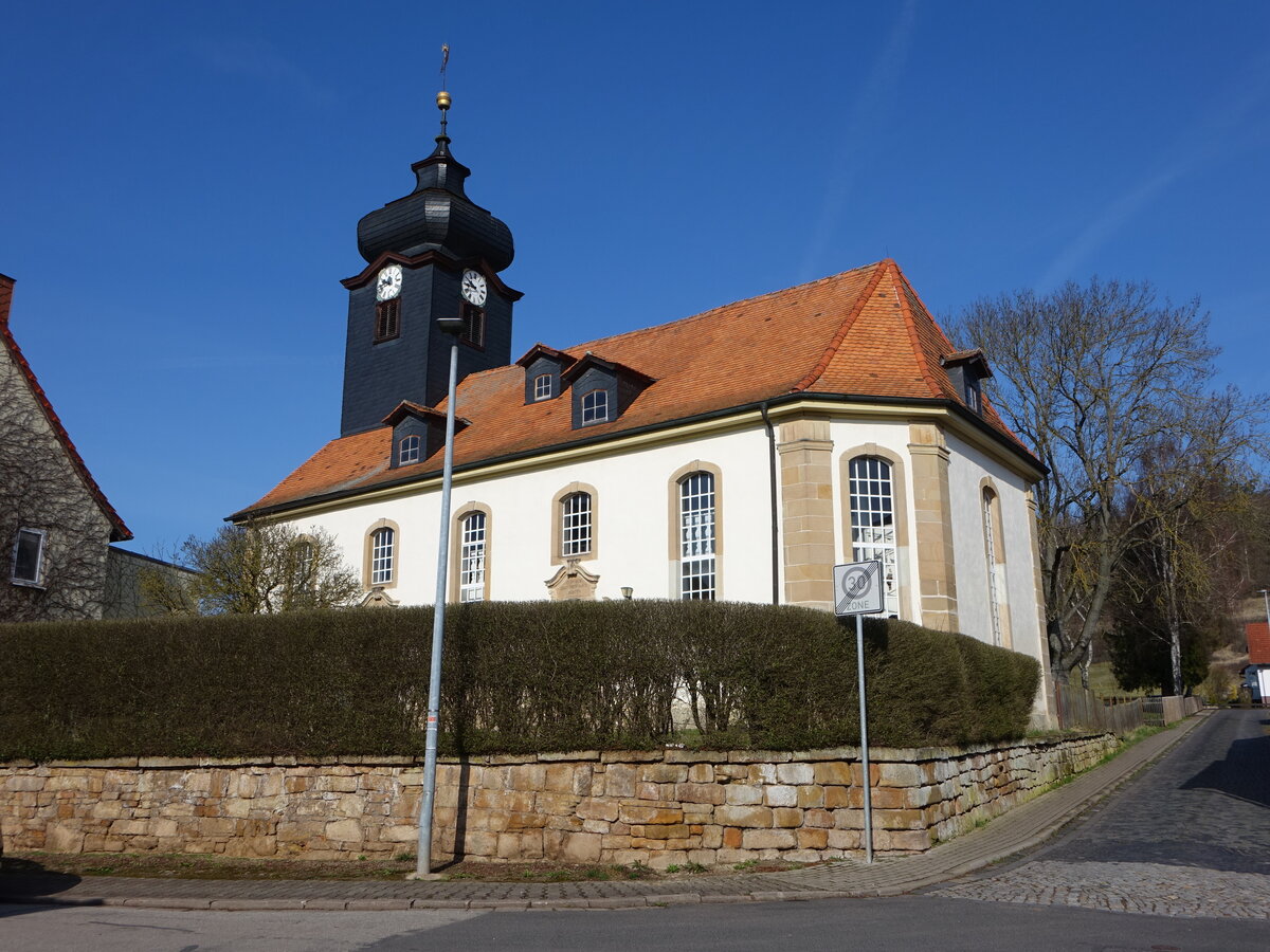 Madelungen, evangelische St. Trinitatis Kirche, erbaut 1767 (17.03.2024)