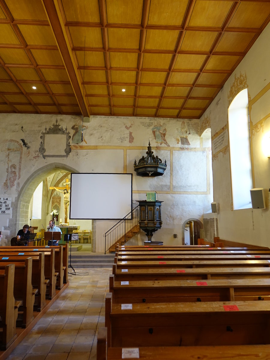 Malmsheim, Innenraum in der ev. St. Germanus Kirche (01.07.2018)