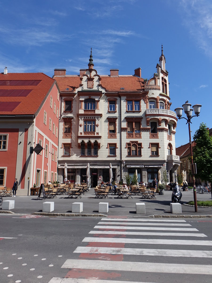Maribor, historisches Gebude am Hauptplatz Glavni Trg (04.05.2017)