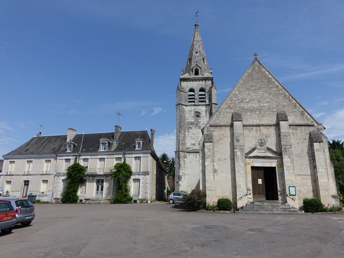 Martizay, Saint-Etienne Kirche, erbaut im 16. Jahrhundert (08.07.2017)