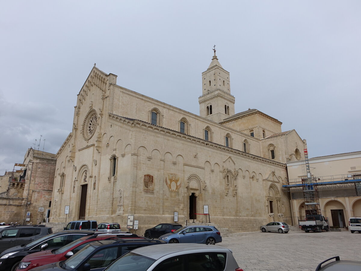 Matera, Kathedrale St. Maria und Eustachio, erbaut im 13. Jahrhundert (01.03.2023)