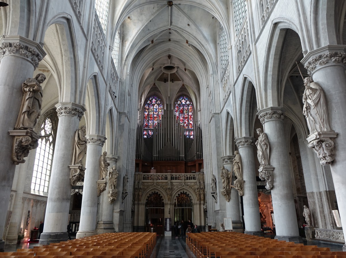 Mechelen, Orgel von 1957 in der St. Rombouts Kathedrale (27.04.2015)