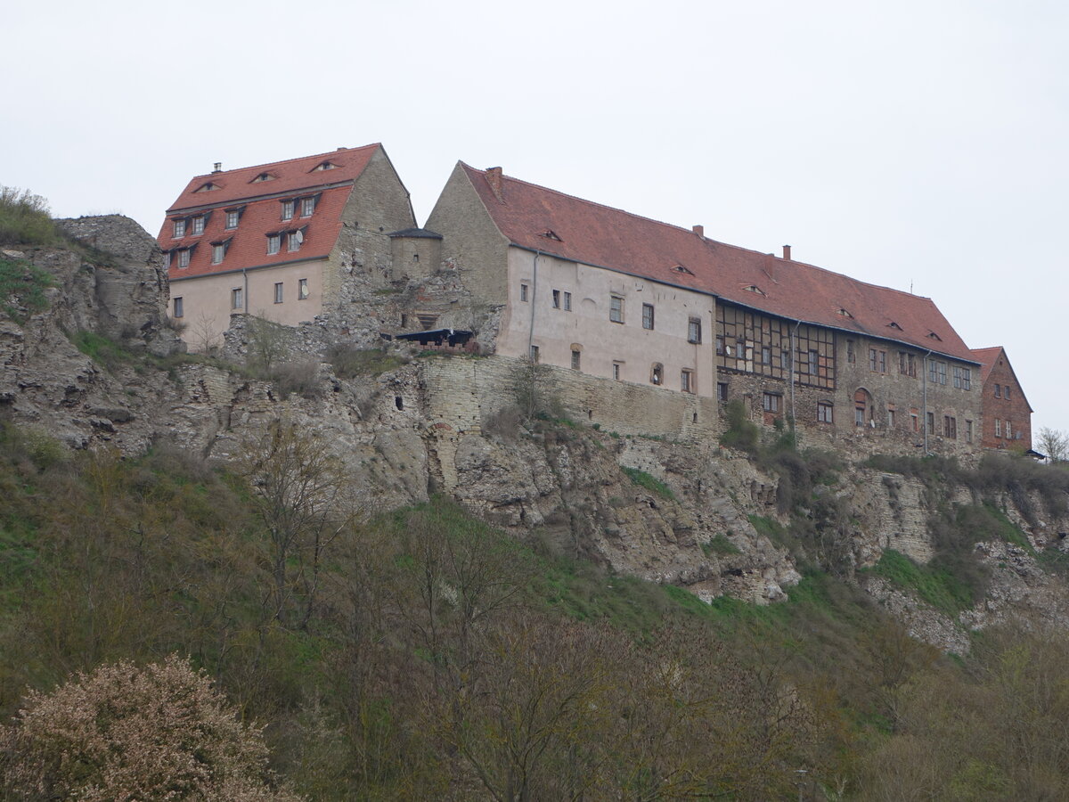 Memleben, Burg Wendelstein, erbaut im 14. Jahrhundert (08.04.2023)