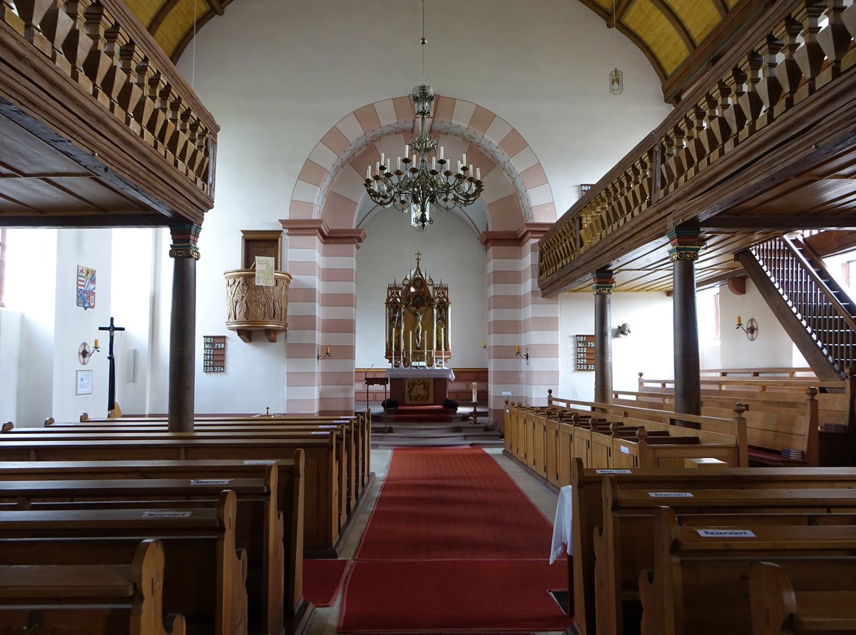 Michelrieth, Innenraum der Ev. Pfarrkirche St. Michael (12.05.2018)