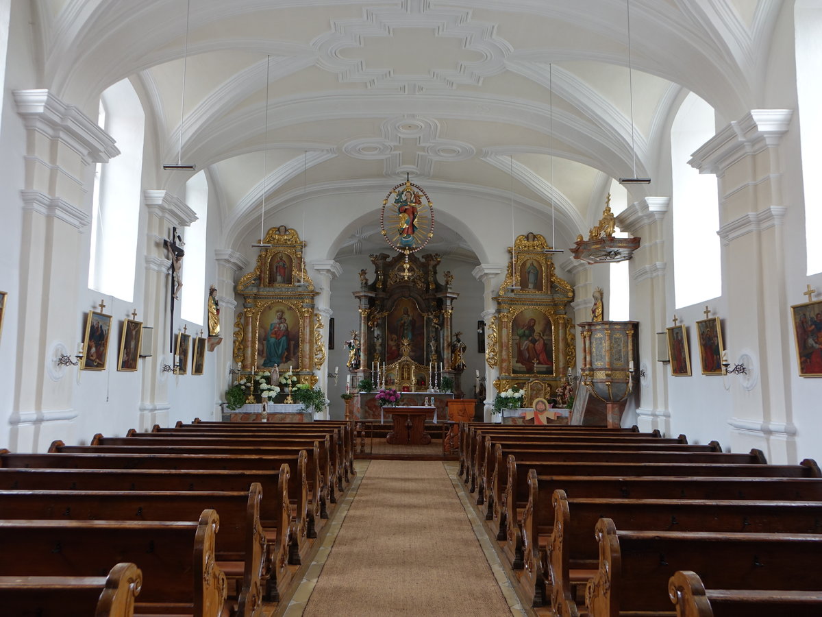 Michldorf, barocker Innenraum der Pfarrkirche St. Ulrich (04.06.2017)