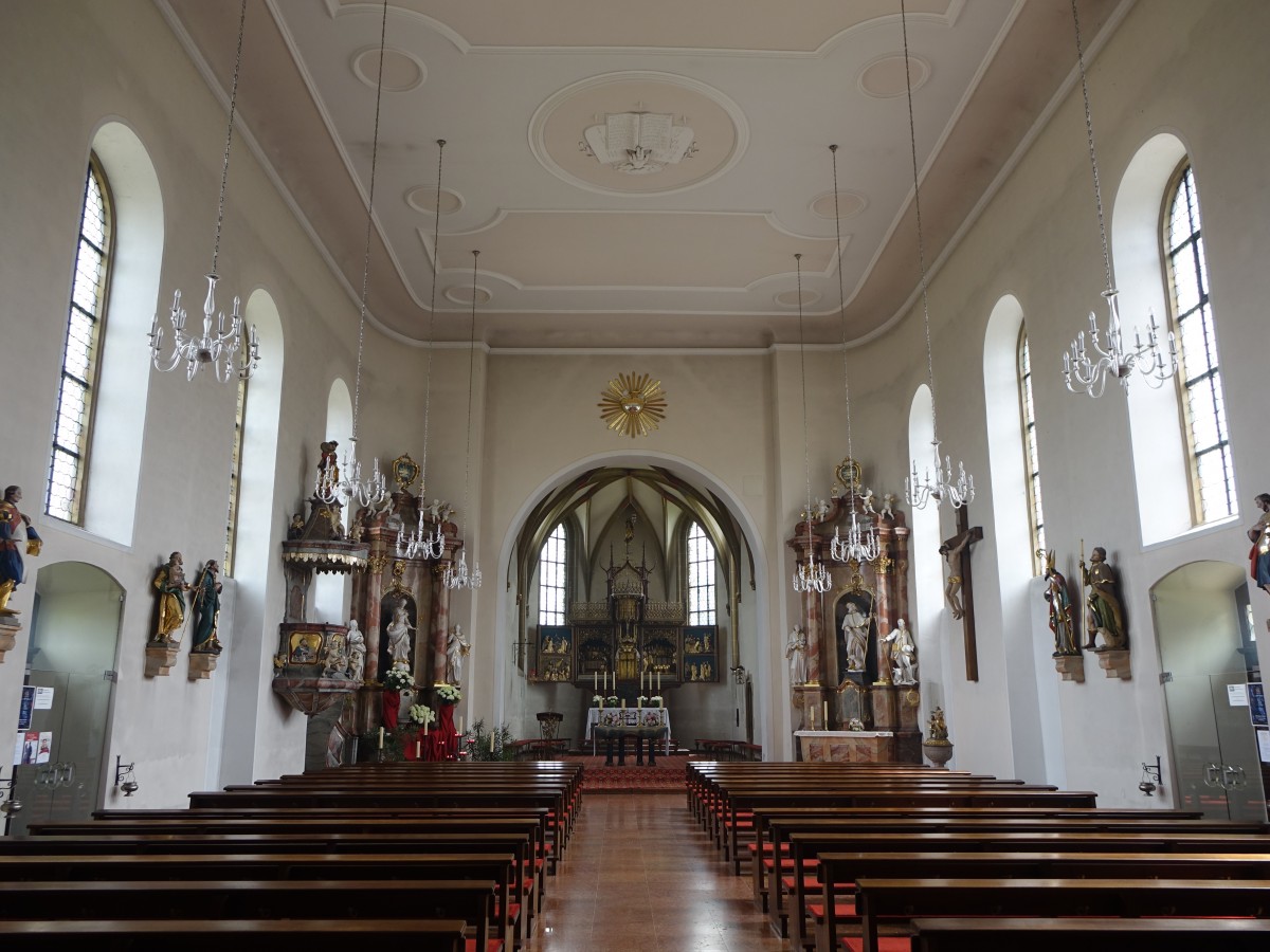 Mingolsheim, Innenraum der St. Lambertus Kirche (31.05.2015)