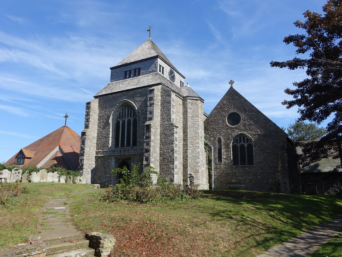 Minster-on-Sea, Abteikirche, erbaut im 12. Jahrhundert (05.09.2023)