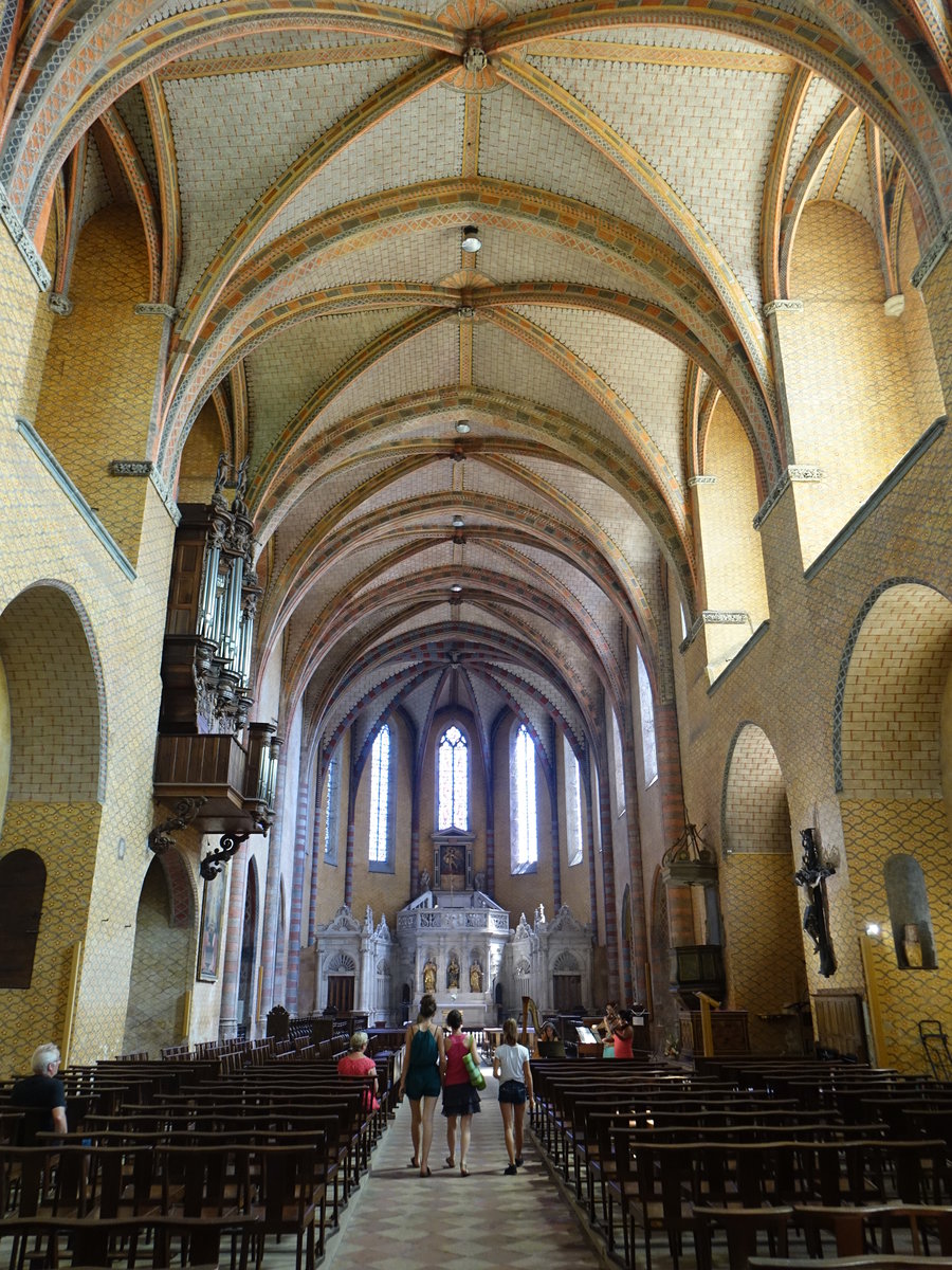 Moissach, Innenraum der Abteikirche Saint-Pierre, Gesthl 17. Jahrhundert (29.07.2018)