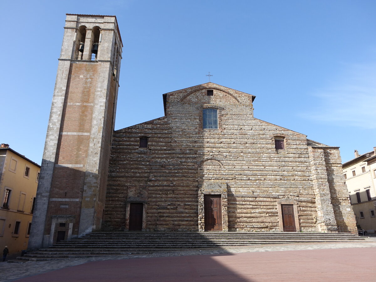 Montepulciano, Dom St. Maria Assunta an der Piazza Grande, erbaut von 1592 bis 1630 nach Plnen von Ippolito Scalza (21.05.2022)