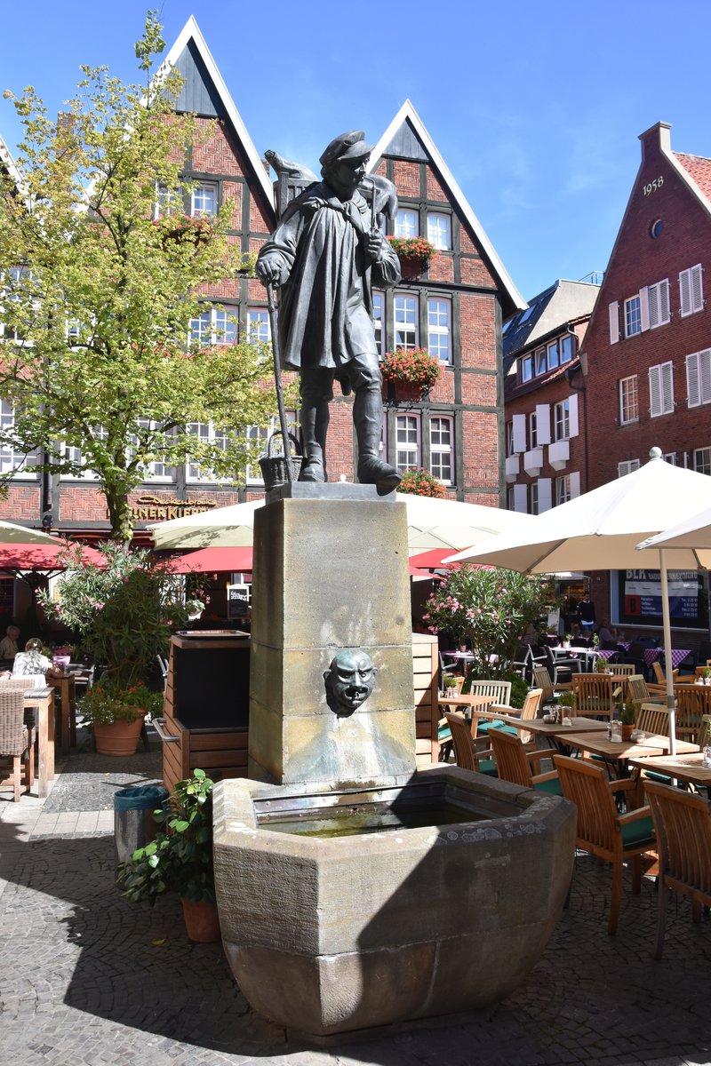 MNSTER, 23.08.2016, Kiepenkerl-Statue am Spiekerhof