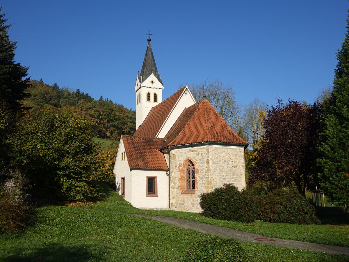 Mulfingen, St. Anna Kapelle, Wallfahrtskapelle aus dem 16. Jahrhundert (15.10.2017)