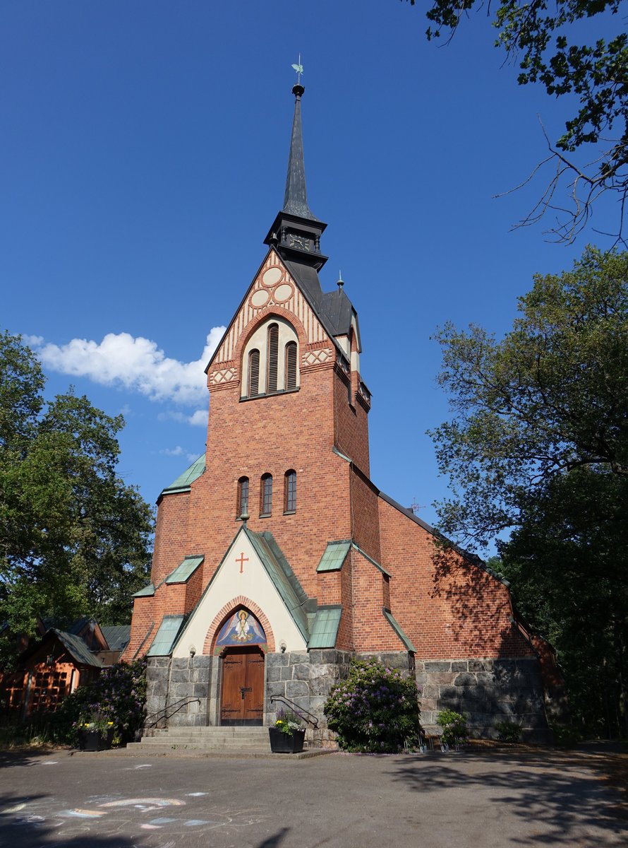 Nacka, neugotische Ev. Kirche, erbaut 1891 von Gustav Wickman (04.06.2018)