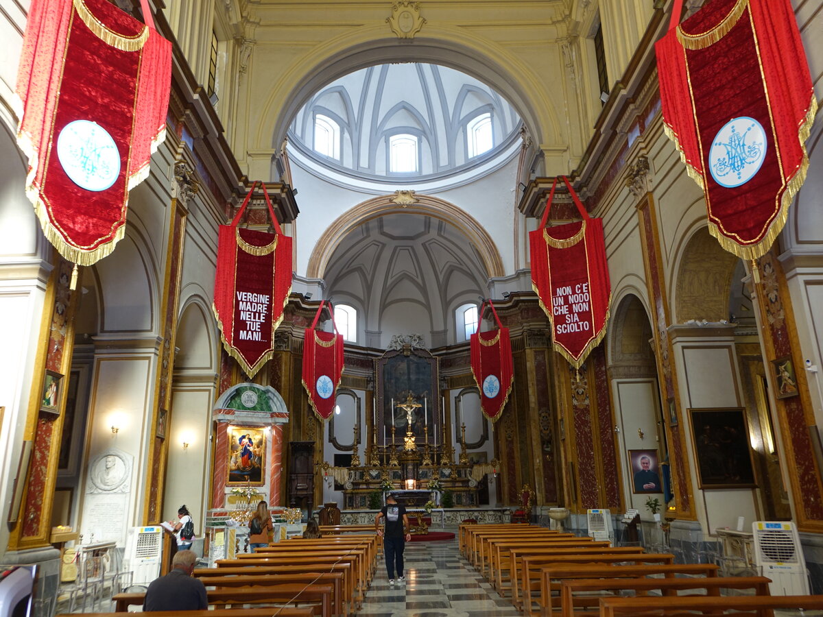 Neapel, Innenraum der Chiesa Pieta dei Tirchini, erbaut im 17. Jahrhundert (22.09.2022)