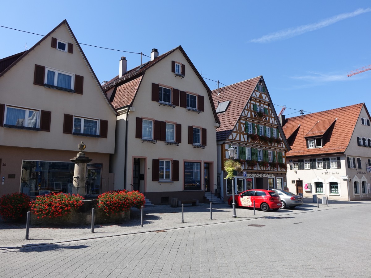 Neuffen, Huser am Marktplatz (30.08.2015)
