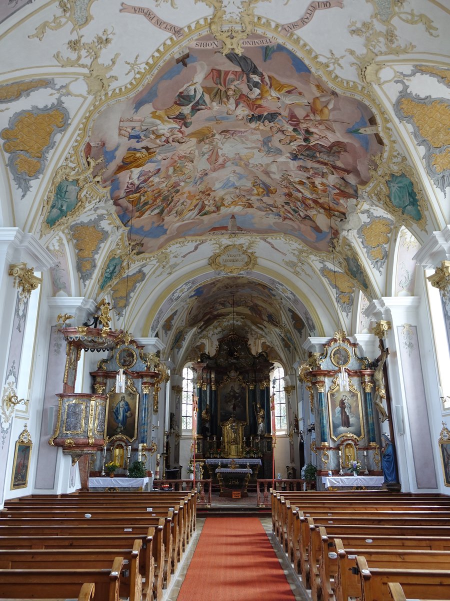 Neukirchen, barocker Innenraum der St. Dionysius Kirche (03.07.2016)