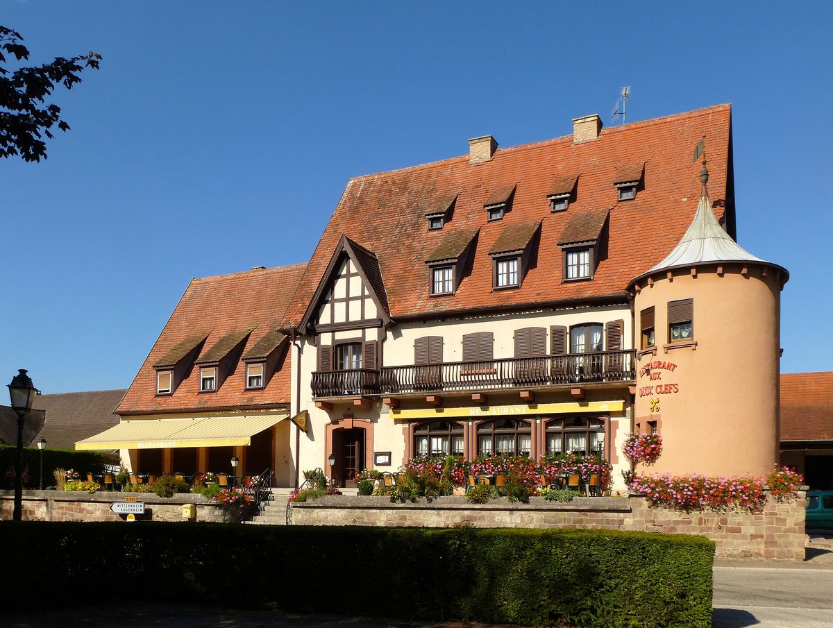 Neunkirch, Restaurant  Deux Clefs  (Zwei Schlssel), Sept.2016