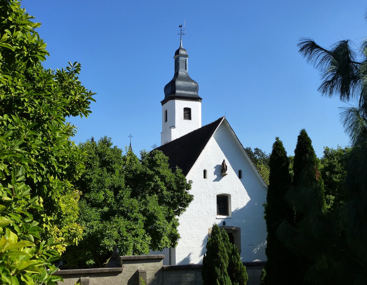 Neunkirch, die Wallfahrtskirche zur Muttergottes, Blick aus westlicher Richtung, Sept.2016