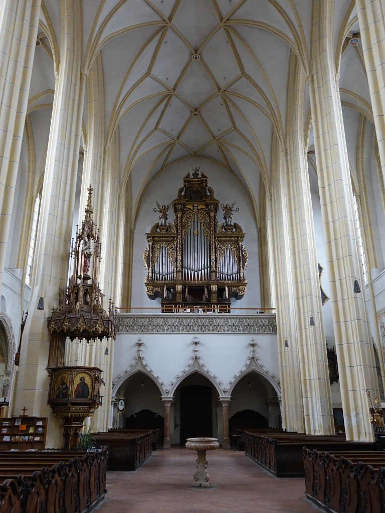 Neutting, Orgelempore der Stadtkirche St. Nikolaus (14.02.2016)