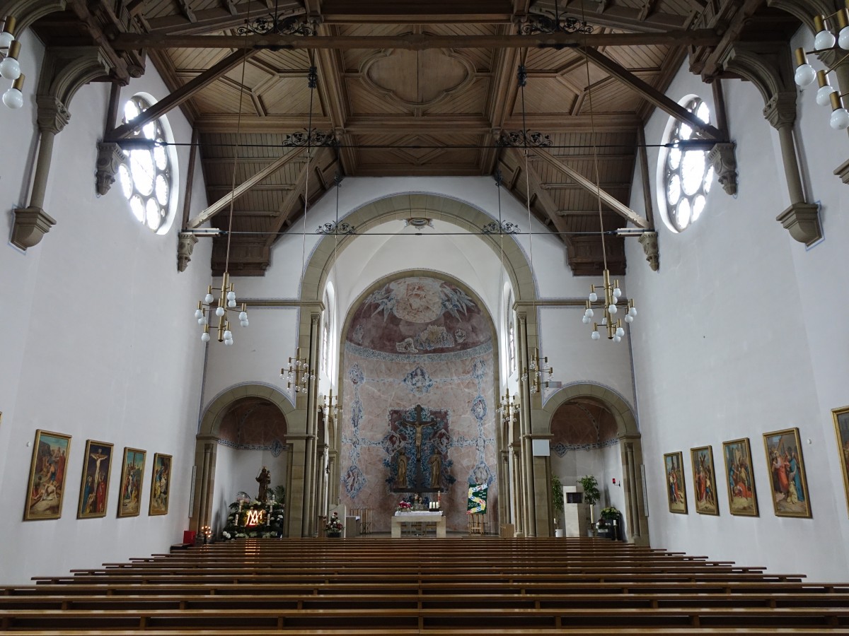 Neuthard, Innenraum der St. Sebastian Kirche (30.05.2015)