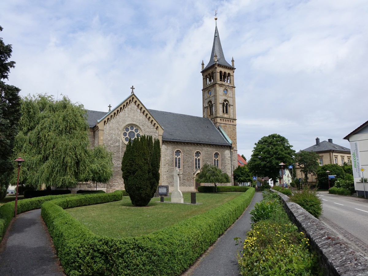 Neuthard, St. Sebastian Kirche, erbaut von 1789 bis 1790 durch Frstbischof Graf von Limburg-Stirum (30.05.2015)