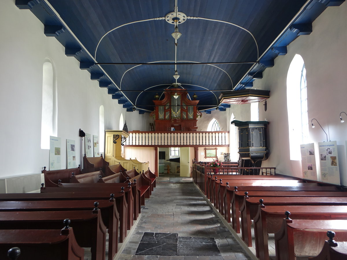 Niehove, Orgelempore in der niederl. Ref. Kirche (27.07.2017)