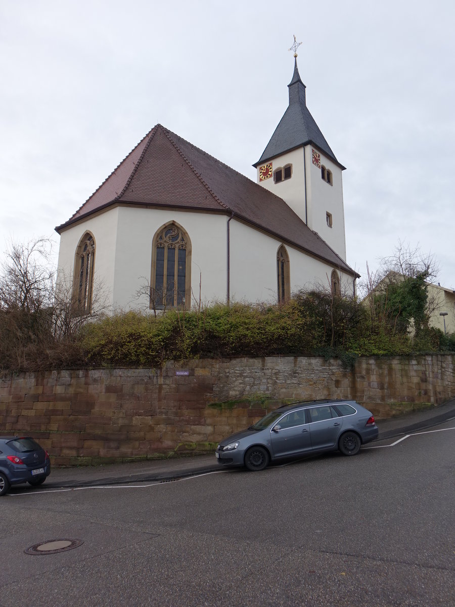 Obereisesheim, Ev. St. Mauritius Kirche, erbaut ab 1496 (23.12.2018)