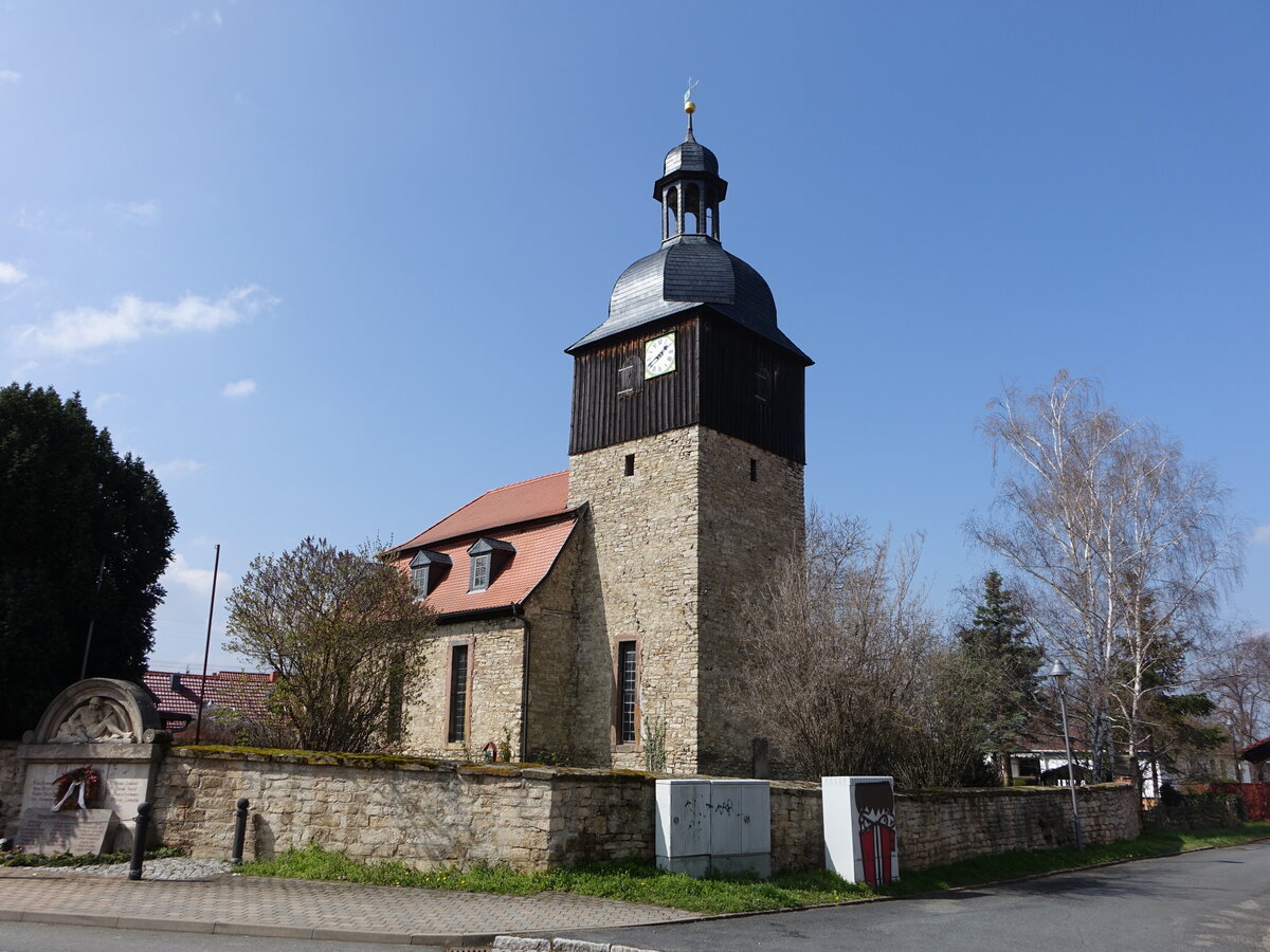 Obernissa, barocke evangelische Simon Petrus Kirche, erbaut 1721 (09.04.2023)
