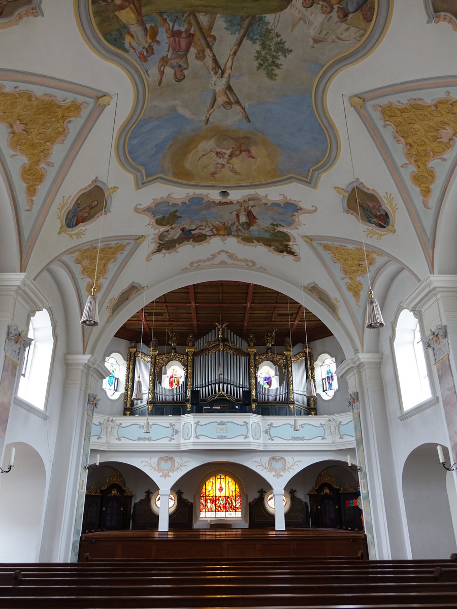 Oberornau, Orgelempore in der St. Andreas Kirche (28.02.2016)