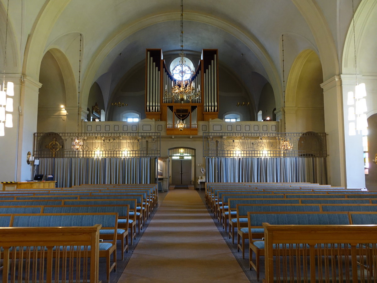 Ockelbo, Orgelempore in der Ev. Kirche, erbaut 1854 durch Lars stlin (22.06.2017)