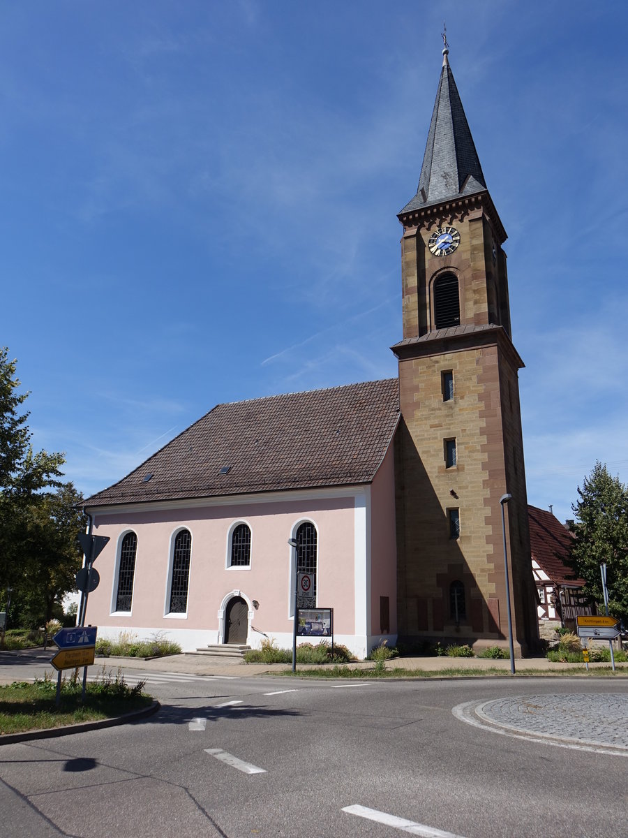 lbronn, evangelische St. Antonius Kirche, erbaut ab 1690 (12.08.2017)