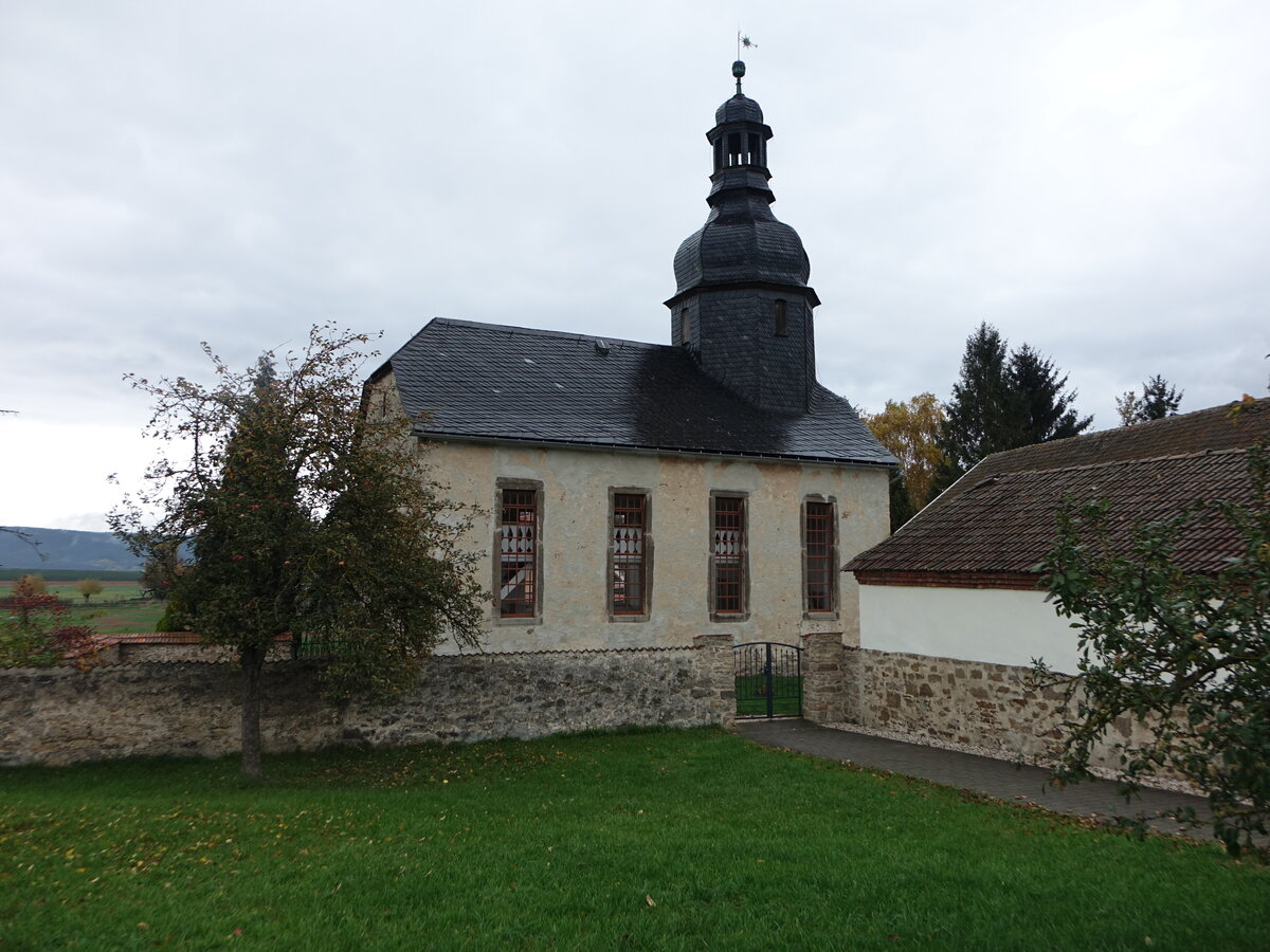Oelsen, evangelische St. Urban Kirche, erbaut 1806 (18.10.2022)