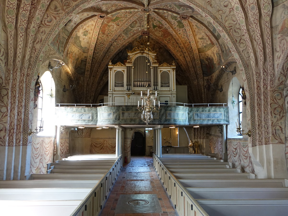 smo, Orgelempore in der Ev. Kirche, Orgel erbaut 1873 durch Erik Adolf Setterquist  (04.06.2018)