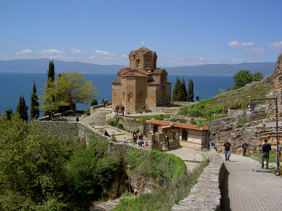 Ohrid, Kirche des Heiligen Johannes von Kaneo, erbaut im 13. Jahrhundert (06.05.2014)