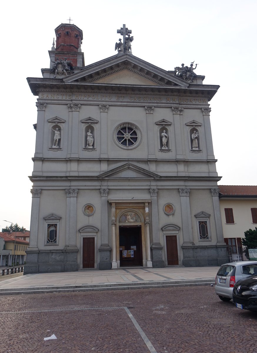 Olgiate Comasco, Pfarrkirche St. Ippolito und Cassiano, erbaut von 1891 bis 1895 (22.09.2018)