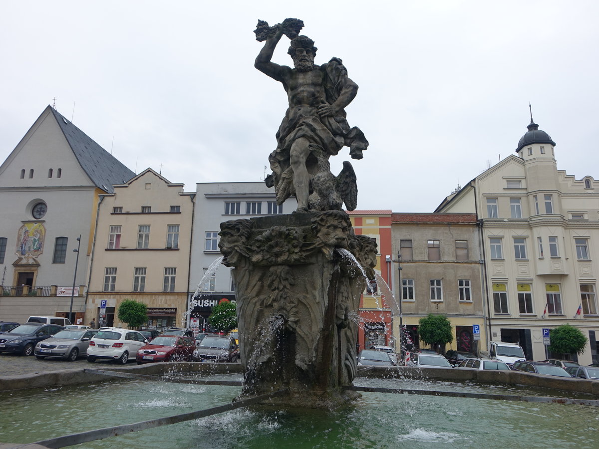Olomouc / lmtz, Juptierbrunnen von Wenzel Render Niederring Dolni Namesti, erbaut 1707 (03.08.2020)