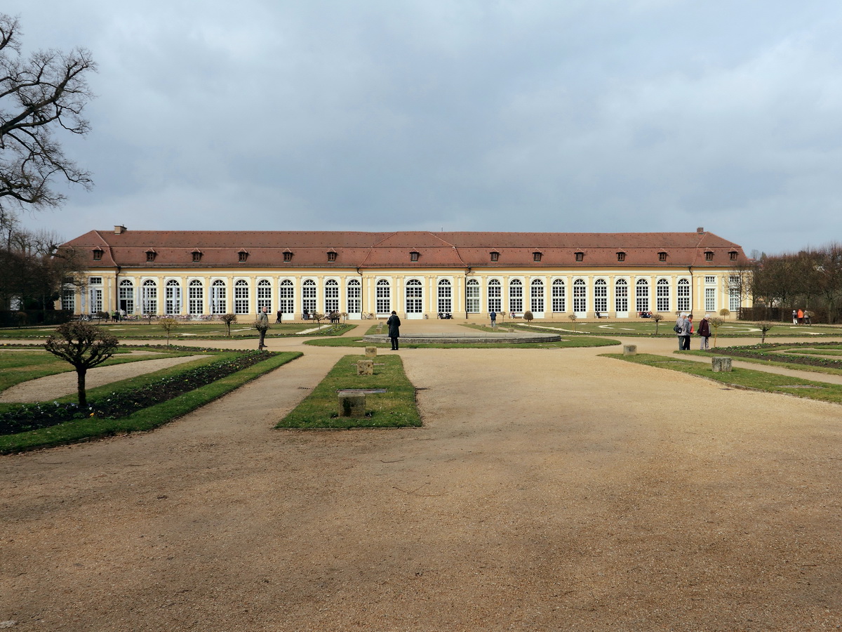 Orangerie von Ansbach an der Promenade gesehen vom Hofgarten aus am 15.- Mrz 2017.