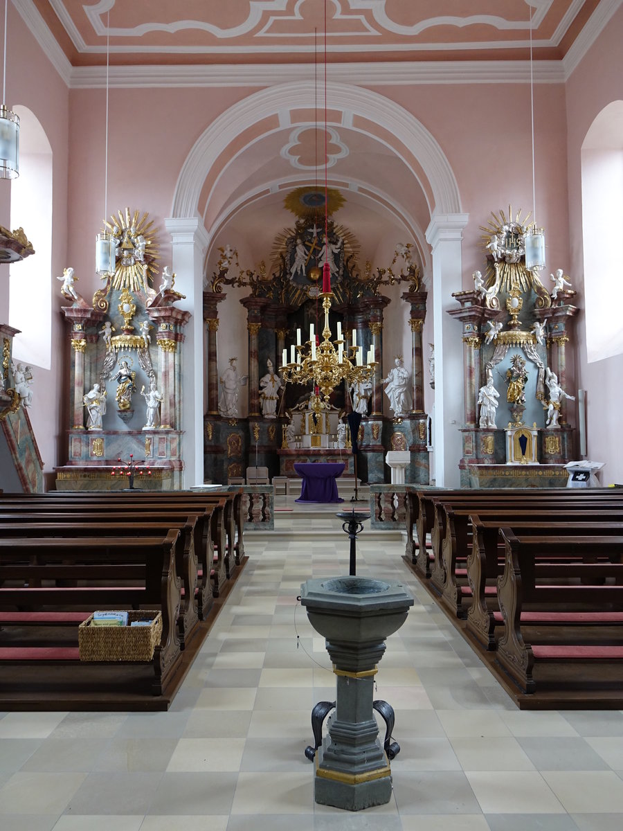 Ostheim, Innenraum der Pfarrkirche St. Nikolaus (25.03.2016)