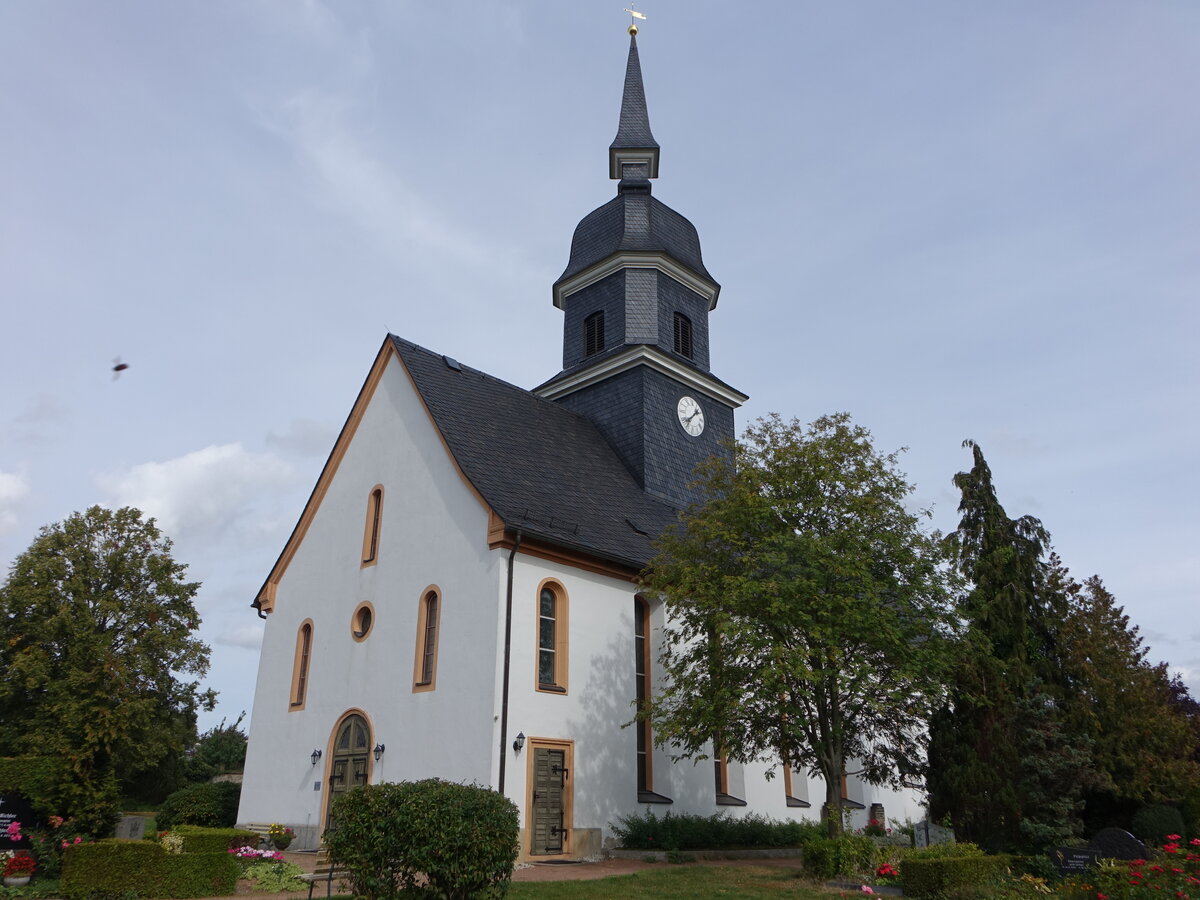 Ottendorf, evangelische Kirche, erbaut im 15. Jahrhundert, Umbau 1705 und 1745 (19.09.2023)