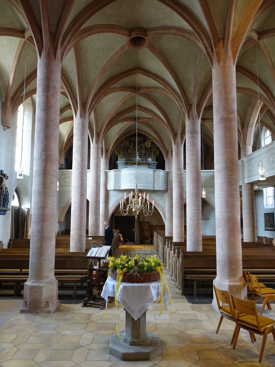 Ottensoos, Mittelschiff der Ev. St. Veit Kirche (27.03.2016)