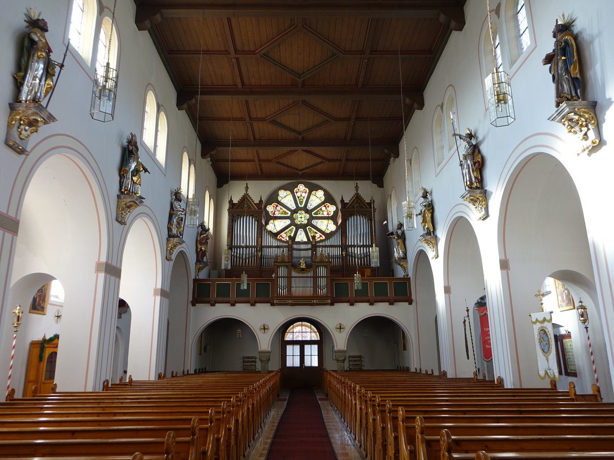 Otzing, Orgelempore in der Pfarrkirche St. Laurentius (14.11.2016)