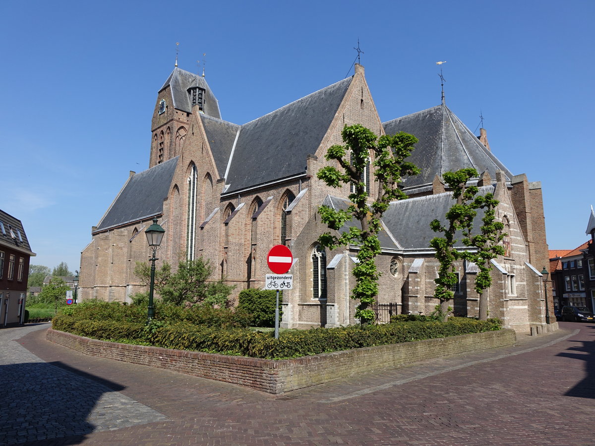 Oudewater, Ref. St. Michael Kirche, erbaut von 1250 bis 1450 (12.05.2016)