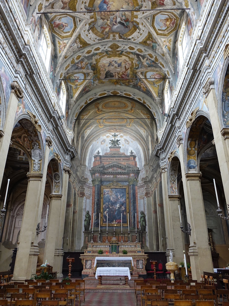 Parma, barocker Innenraum der Kirche St. Vitale (10.10.2016)
