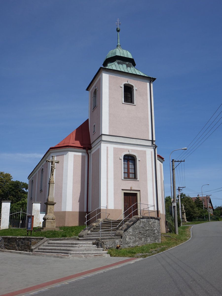 Partutovice / Bartelsdorf, Pfarrkirche St. Nikolaus, erbaut von 1786 bis 1789 (02.08.2020)