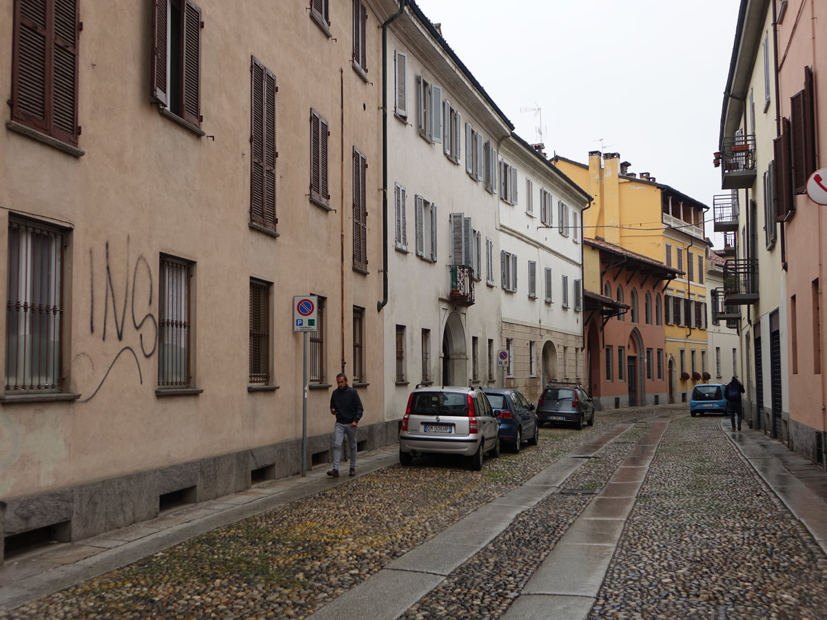 Pavia, historische Palazzos in der Via Severino Boezio (01.10.2018)