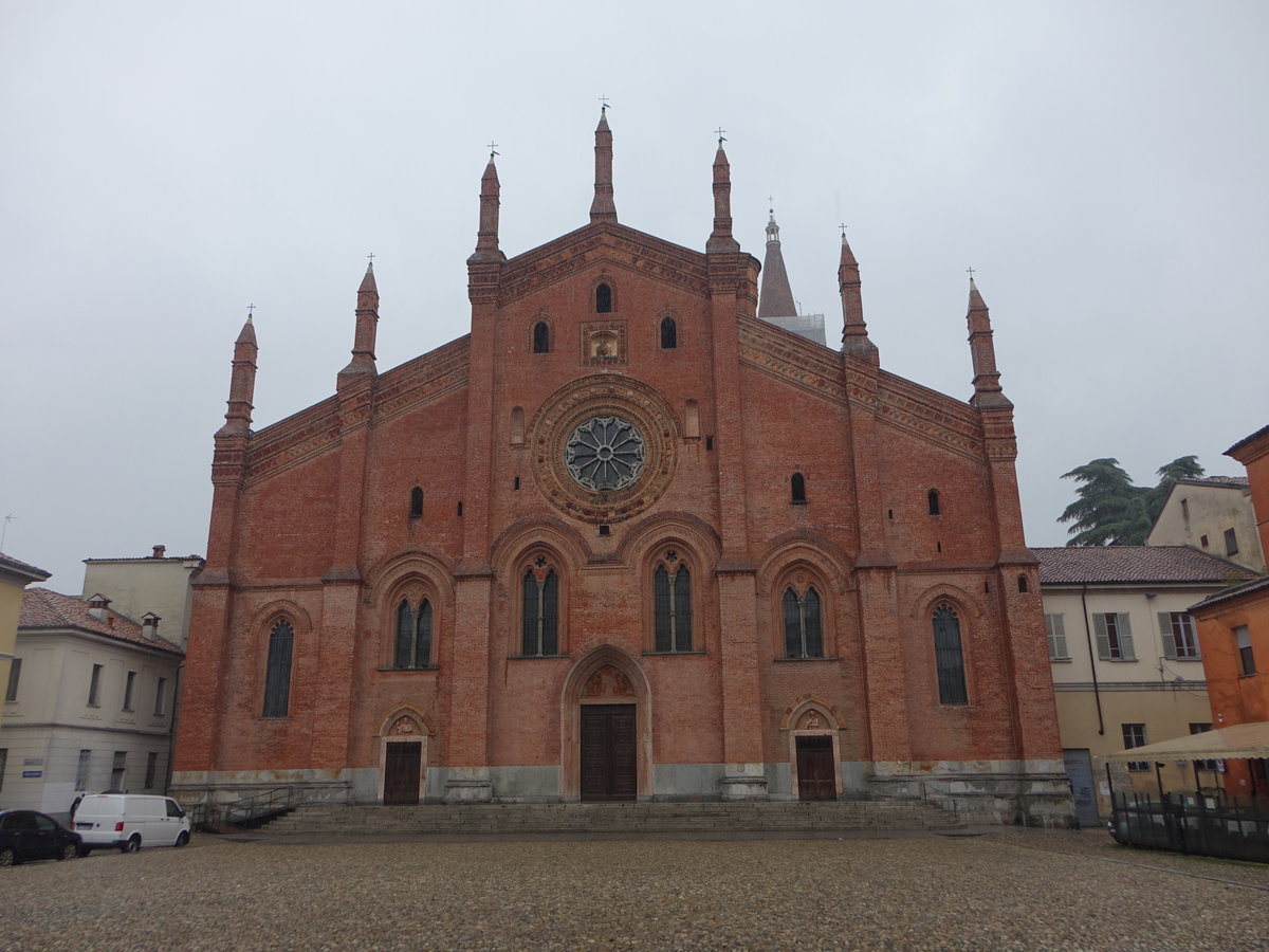 Pavia, Kirche St. Maria del Carmine in der Via Roma, erbaut ab 1390 (01.10.2018)