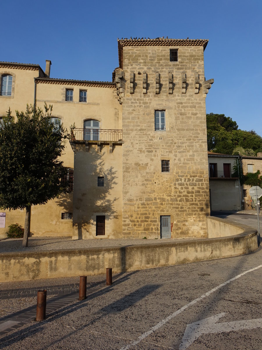 Pezenas, Turm am Place des Etats du Languedoc in der Altstadt (29.09.2017)