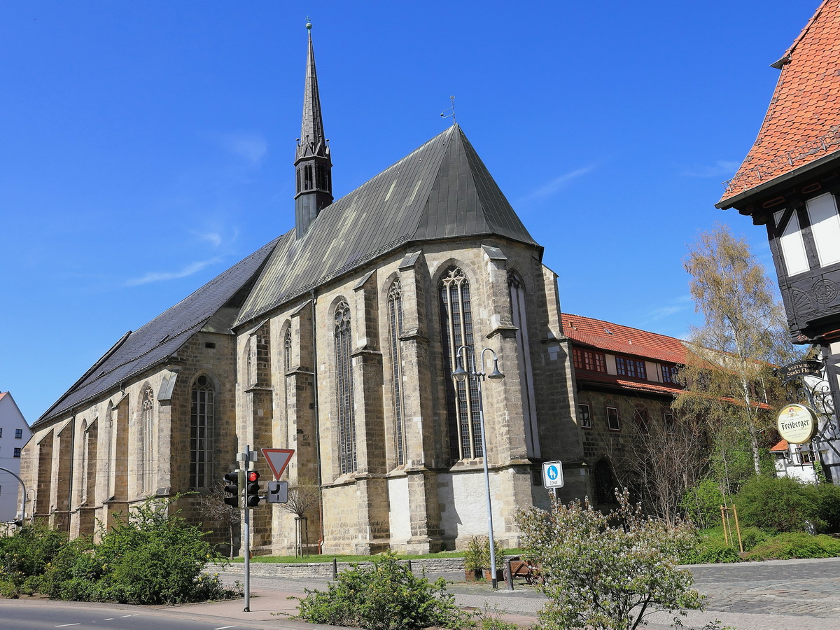 Pfarrkirche St. Katharina und St. Barbara am 22. April 2016 an der Dominikanerstrae in Halberstadt.