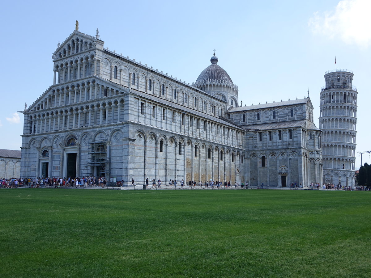 Pisa, Dom St. Maria Assunta und schiefer Turm, Dom erbaut ab 1063 (18.06.2019)