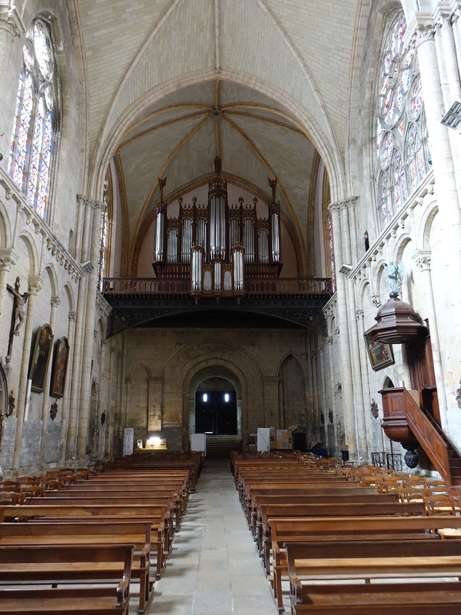 Poitiers, Orgelempore in der Sainte-Radegonde Kirche (09.07.2017)